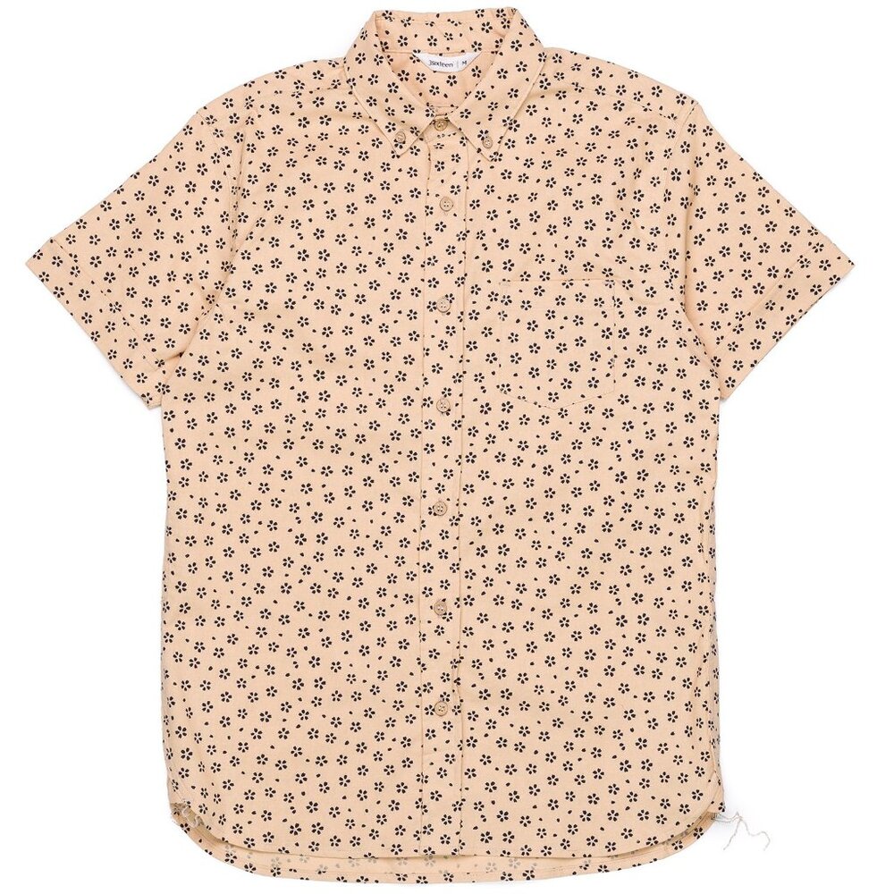 3Sixteen Tan Sakura Short Sleeve shirt
